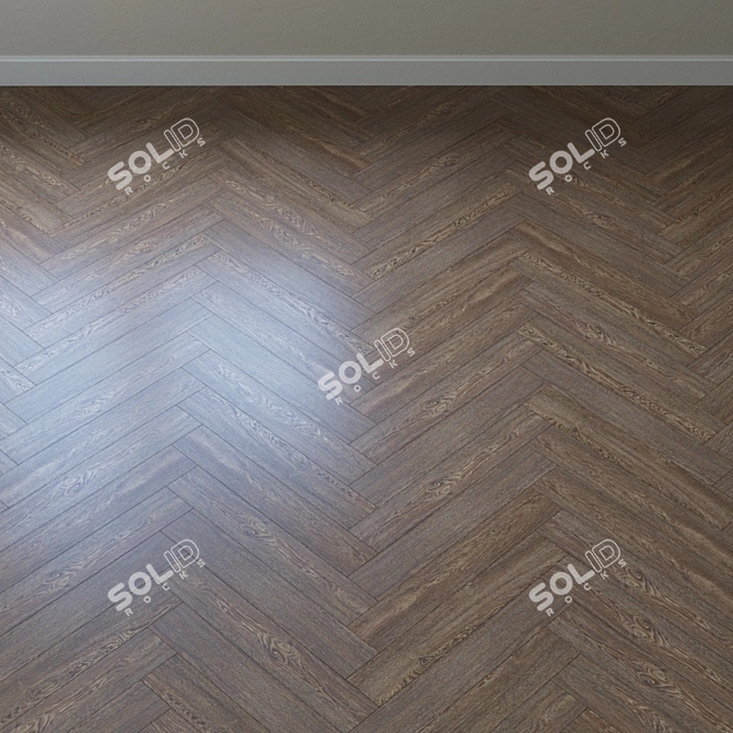 Vintage Classic Bourbon Oak Parquet 3D model image 3