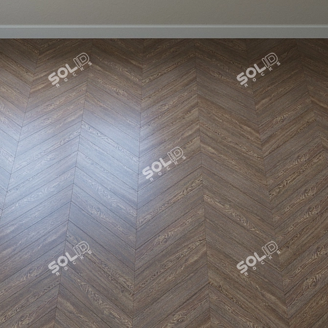 Vintage Classic Bourbon Oak Parquet 3D model image 4