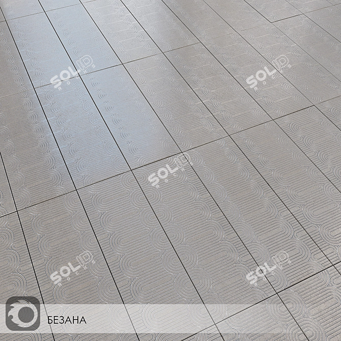 Stylish Besana Ceramic Wall Tiles 3D model image 1