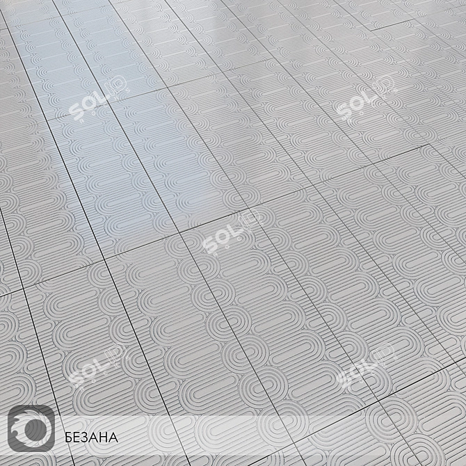 Stylish Besana Ceramic Wall Tiles 3D model image 2