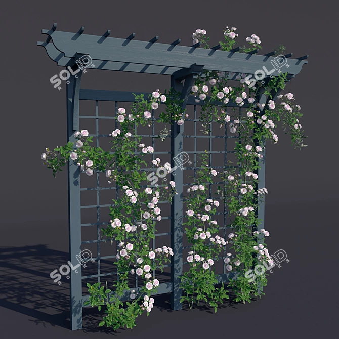 Pergola No. 1. Climbing Rose

 Elegant Pergola with Beautiful Climbing Roses 3D model image 3