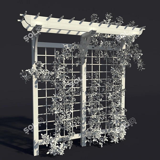 Pergola No. 1. Climbing Rose

 Elegant Pergola with Beautiful Climbing Roses 3D model image 5