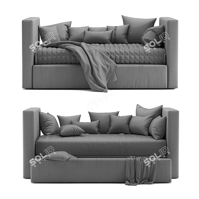 Urban Chic Daybed & Trundle 3D model image 5
