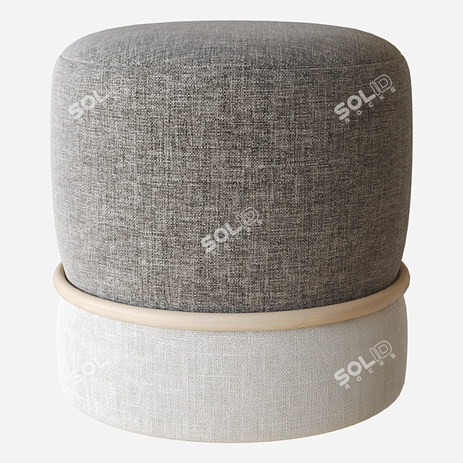 Elegant Anell Pouf: Calligaris 3D model image 1