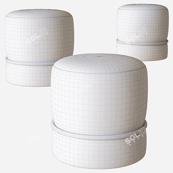 Elegant Anell Pouf: Calligaris 3D model image 3