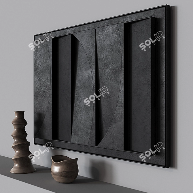 Shadow Play Relief Wall Art 3D model image 2
