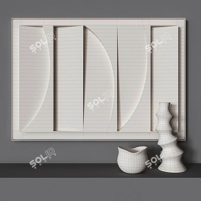 Shadow Play Relief Wall Art 3D model image 4