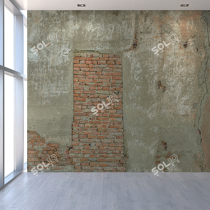 Seamless Old Wall Texture 3D model image 5