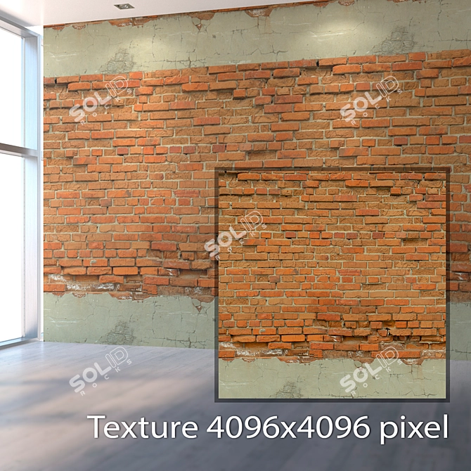 Seamless Brick Wall Texture Kit 3D model image 2