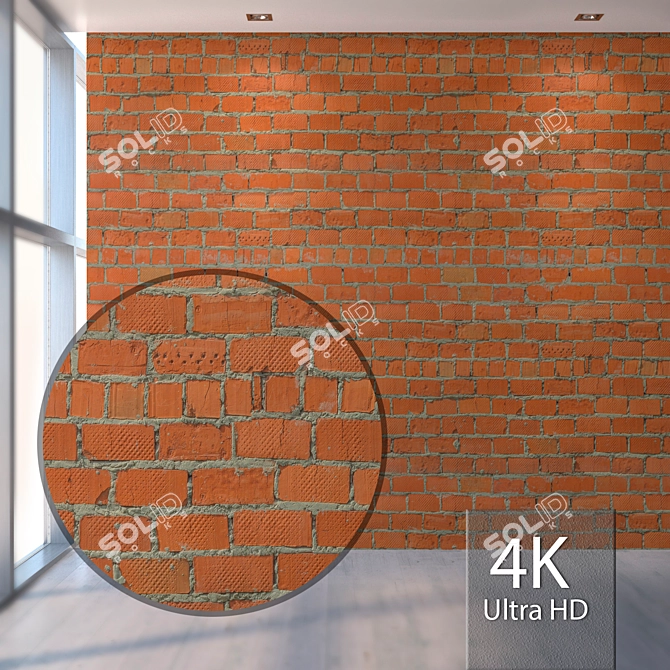 Seamless Brick Texture: High Resolution & Detail 3D model image 1