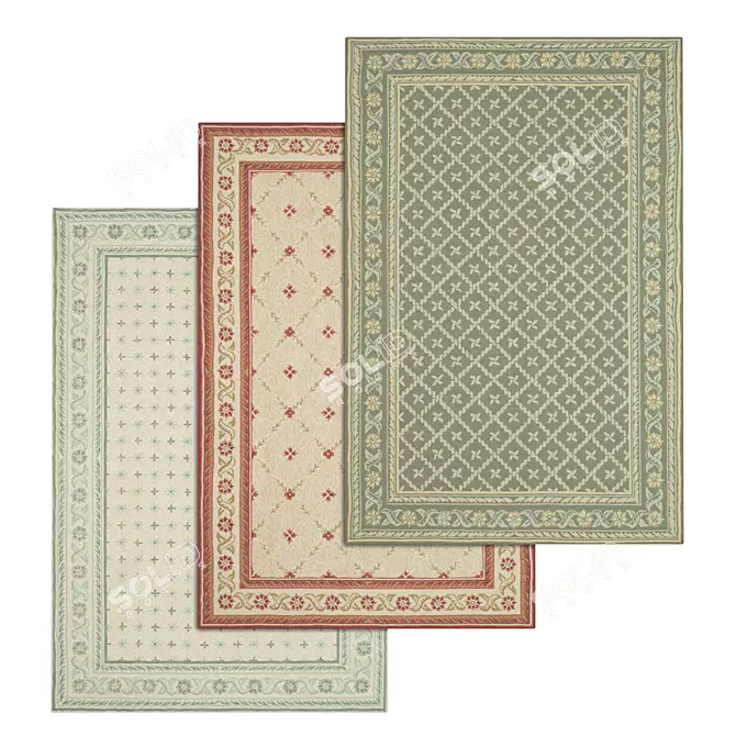 Luxury Carpet Set: 3D Textures 3D model image 1