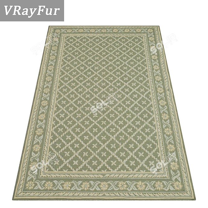 Luxury Carpet Set: 3D Textures 3D model image 2