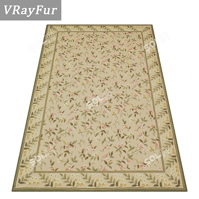 Luxury Carpet Set: High-Quality Textures 3D model image 2