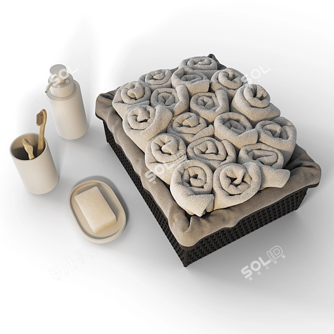 Zara Home Bathroom Set 3D model image 2