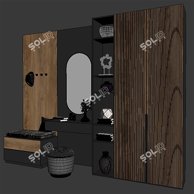 Elegant Modern Hall Furniture 3D model image 3