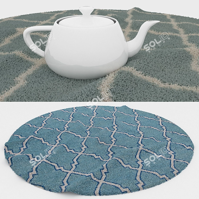 Round Carpets Set: Versatile and Realistic 3D model image 3