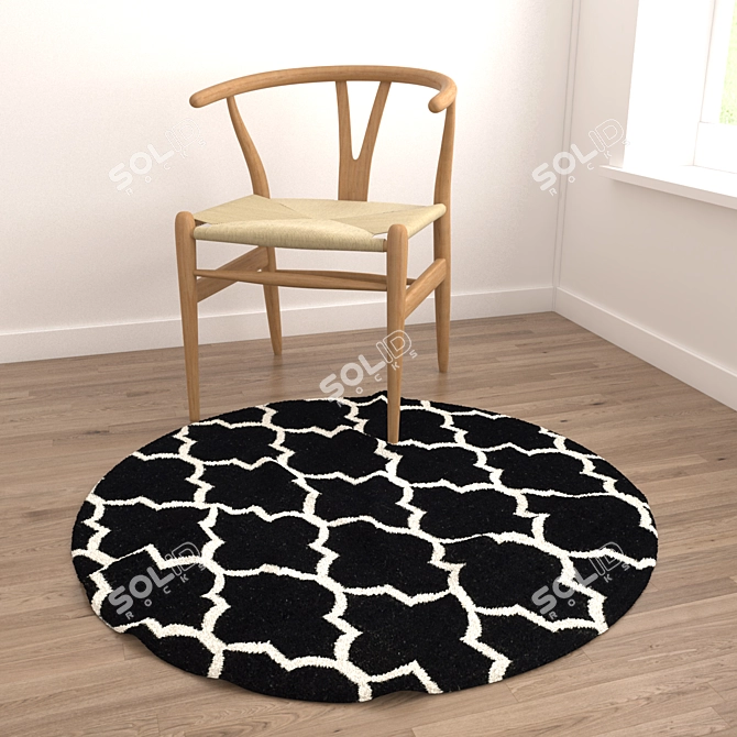 Round Carpets Set: Versatile and Realistic 3D model image 4