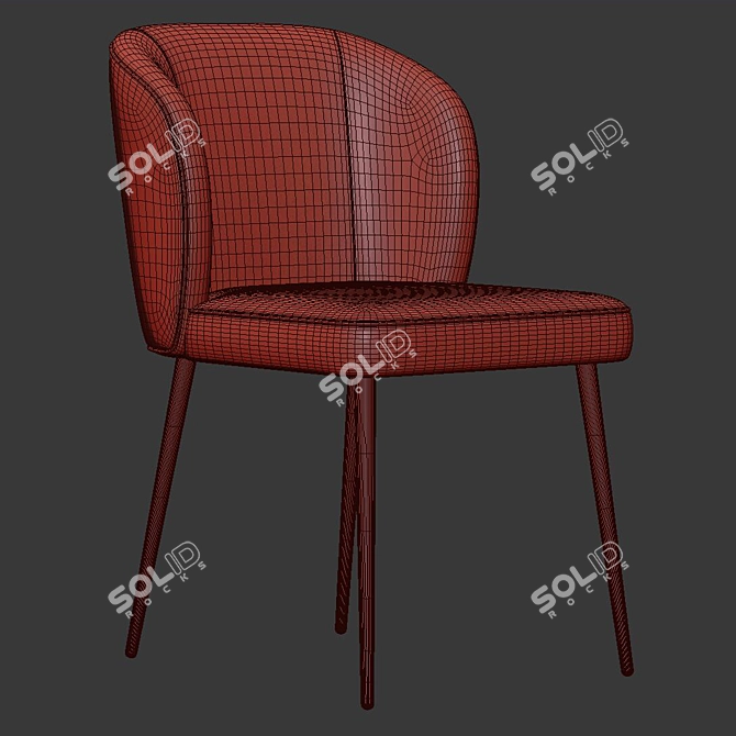 Elegant Fallon Dining Chair 3D model image 4