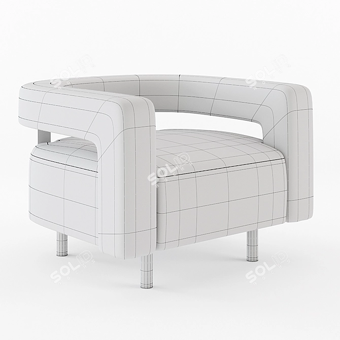 Elegant Modena Armchair: Mondo Collection 3D model image 4