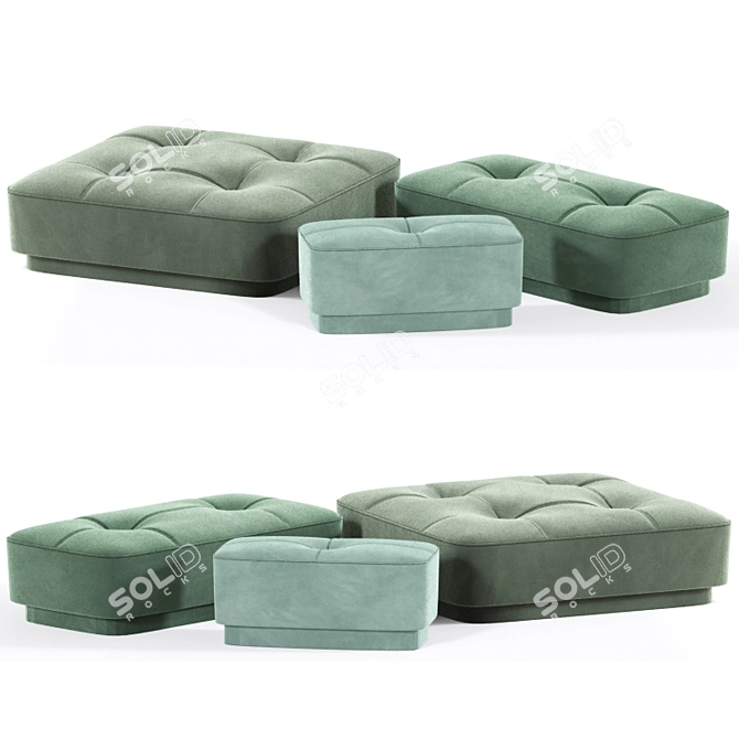 Sophisticated Minotti Jacques Poufs 3D model image 2