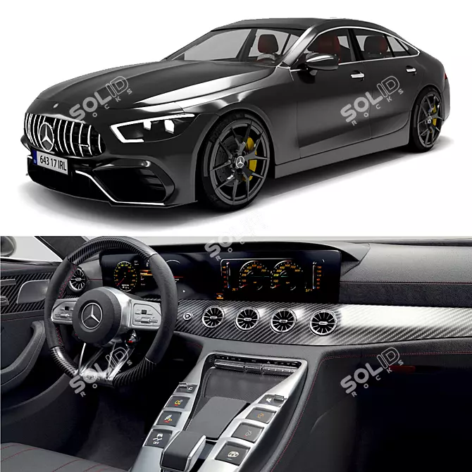 Luxury Performance: Mercedes AMG GT 63 S 3D model image 1