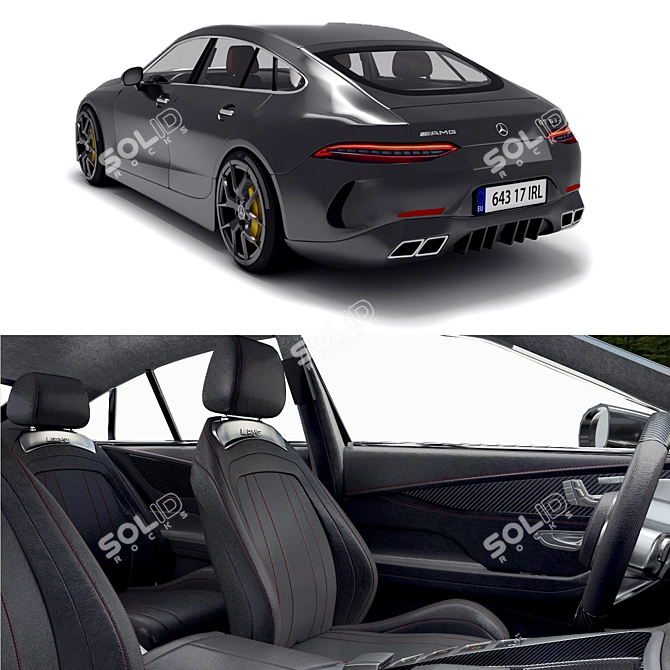 Luxury Performance: Mercedes AMG GT 63 S 3D model image 4