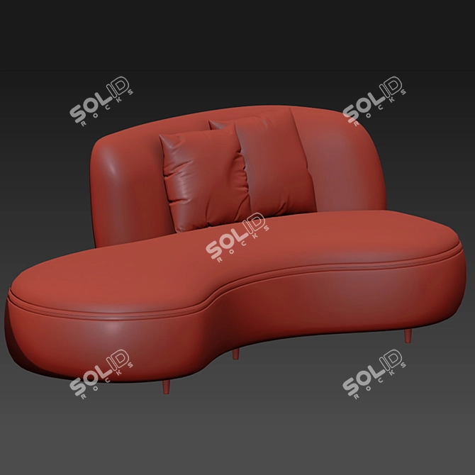 Sleek Siena Sofa: Sophisticated Design 3D model image 2