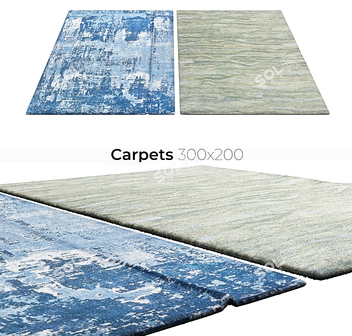 Stylish Interior Carpets 3D model image 1