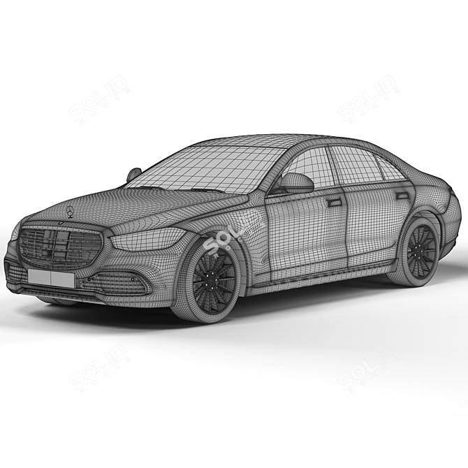 Title: Mercedes S Class W223: Uncompromising Comfort and Safety 3D model image 3