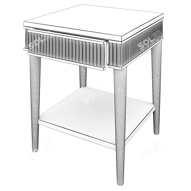 Mausam Bedside Table: Elegant & Versatile 3D model image 4