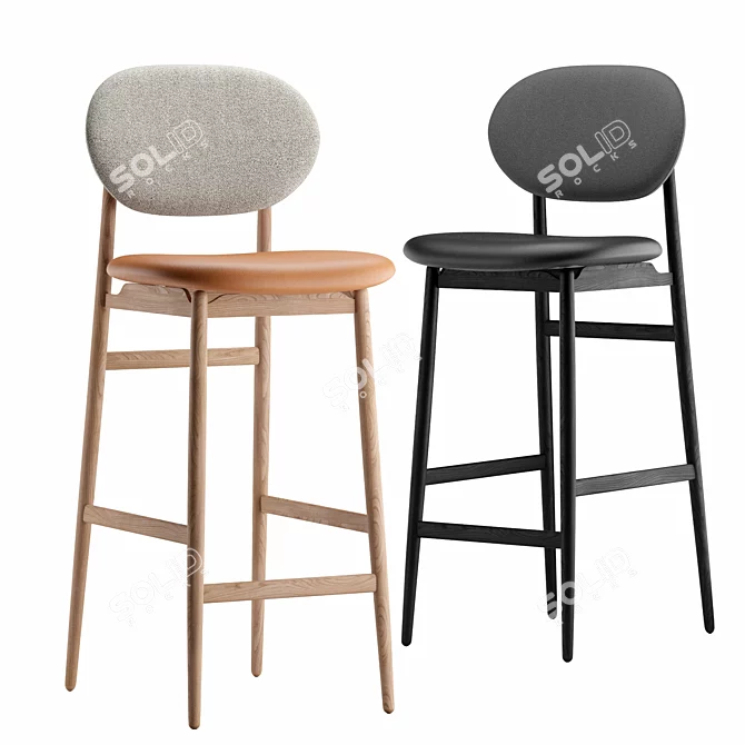 ARIAKE Outline Stool: Versatile Seating Solution 3D model image 1