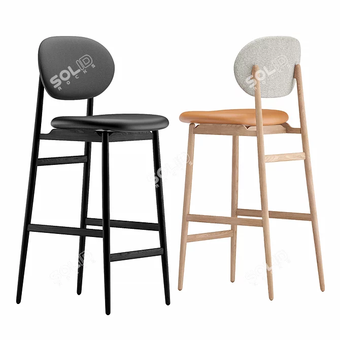 ARIAKE Outline Stool: Versatile Seating Solution 3D model image 2