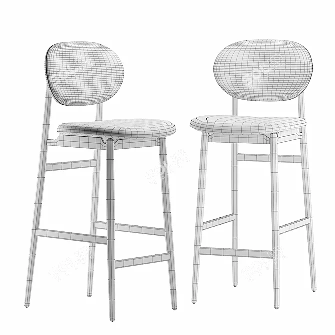 ARIAKE Outline Stool: Versatile Seating Solution 3D model image 5