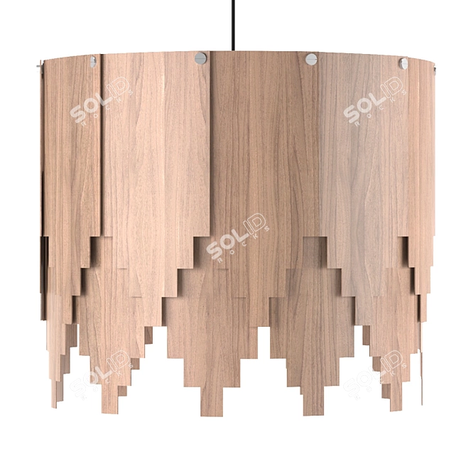 Rustic Roof Inspired Lamp 3D model image 1