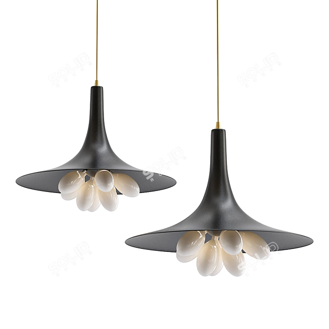 Grape Cluster Pendant Light 3D model image 1