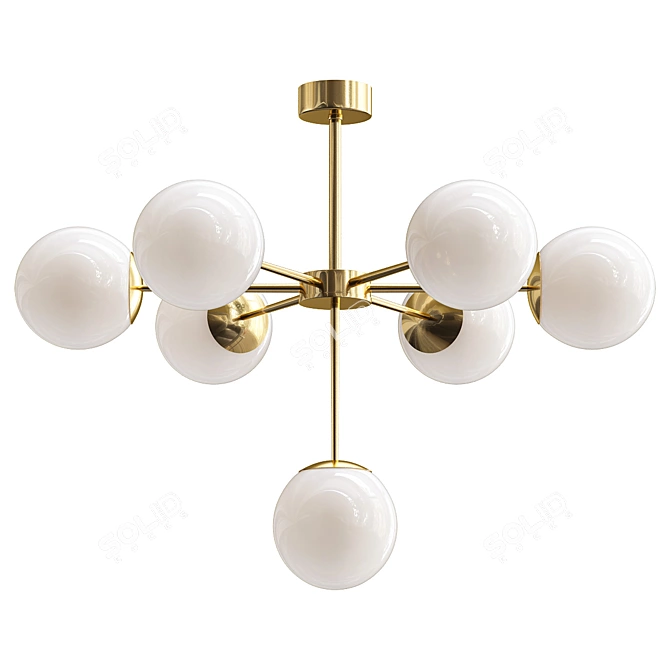 Trendy Minimalist Brass Pendant 3D model image 1