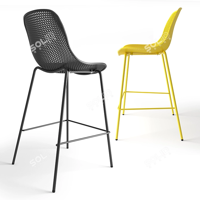 Modern Quinby Bar Chair by Julia Grup 3D model image 2