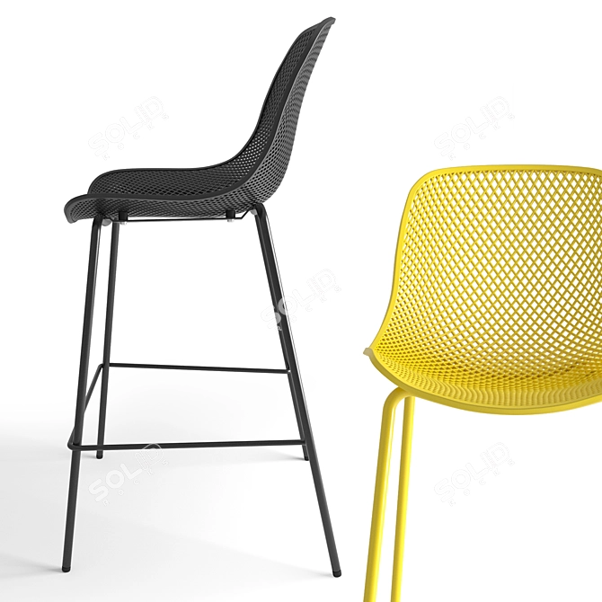 Modern Quinby Bar Chair by Julia Grup 3D model image 3