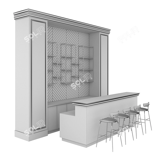Modern Restaurant Bar 2.0 3D model image 3