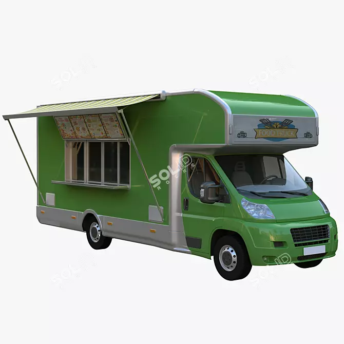 Compact Food Truck Vehicle 3D model image 1