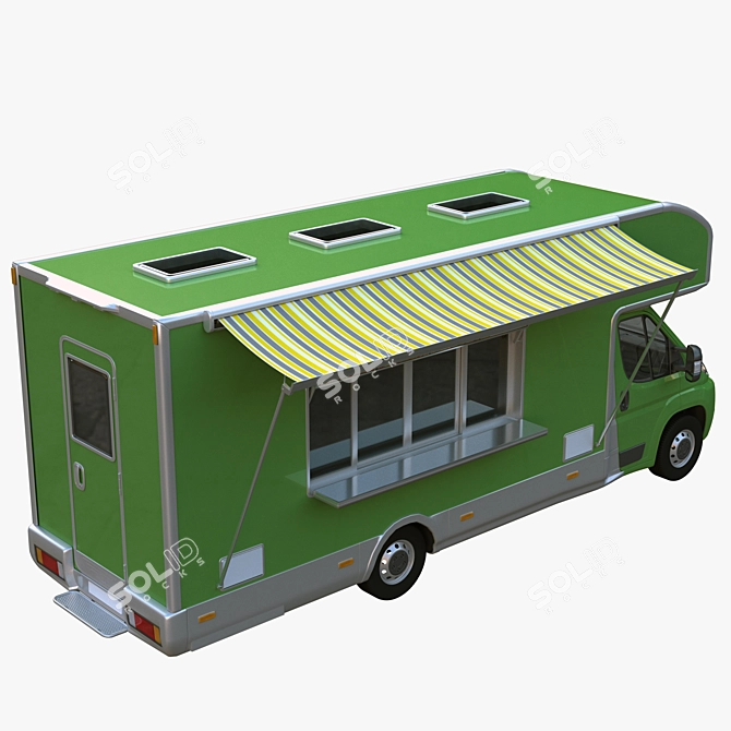 Compact Food Truck Vehicle 3D model image 2