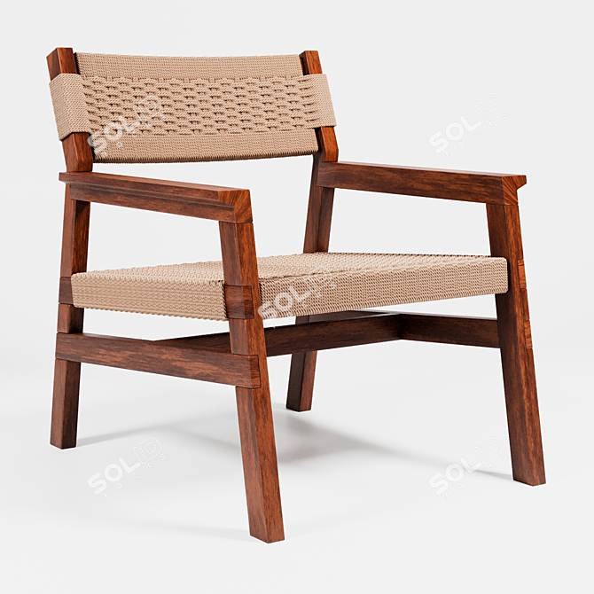 Camu's Pactoki: Mediterranean-Inspired Lounge Chair 3D model image 1
