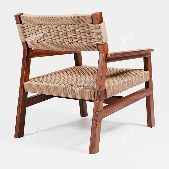 Camu's Pactoki: Mediterranean-Inspired Lounge Chair 3D model image 2