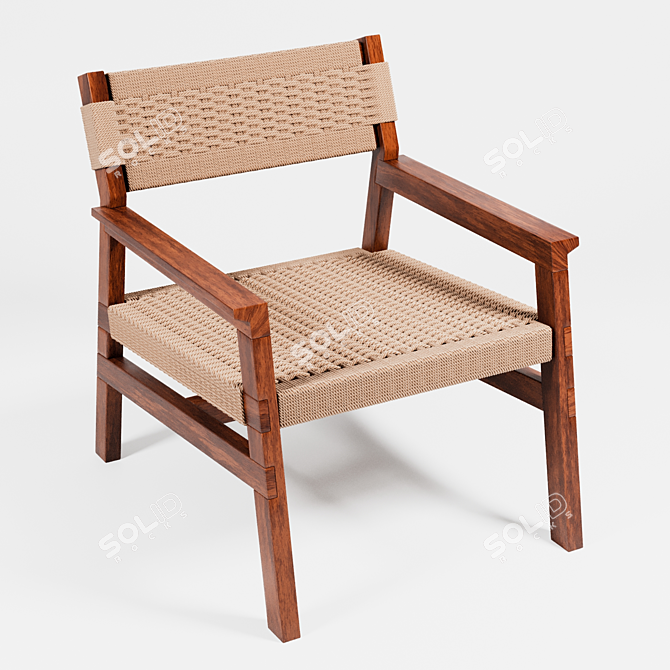 Camu's Pactoki: Mediterranean-Inspired Lounge Chair 3D model image 3