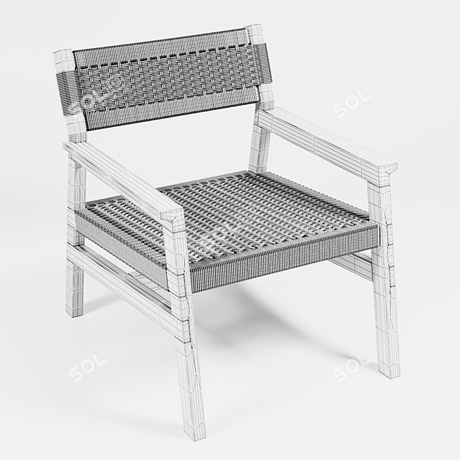 Camu's Pactoki: Mediterranean-Inspired Lounge Chair 3D model image 4