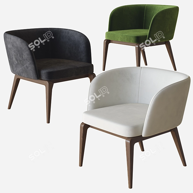 Uovo Bridge Chair: Modern Elegance 3D model image 2