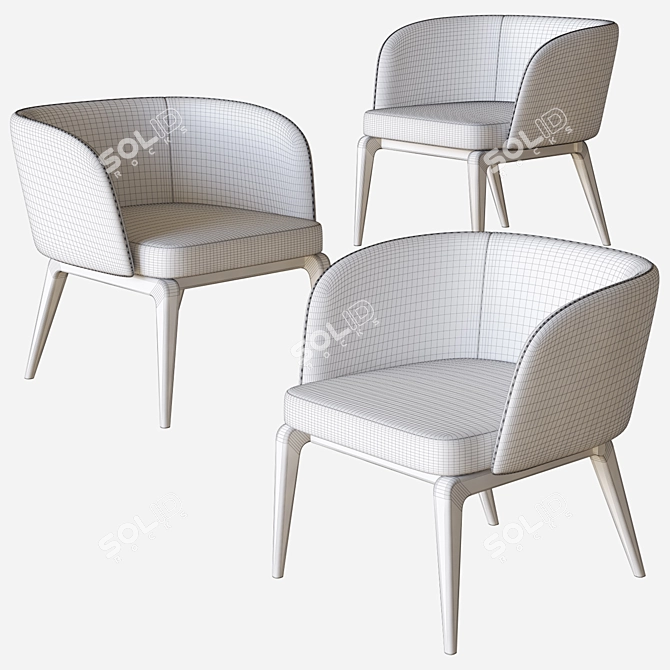 Uovo Bridge Chair: Modern Elegance 3D model image 3