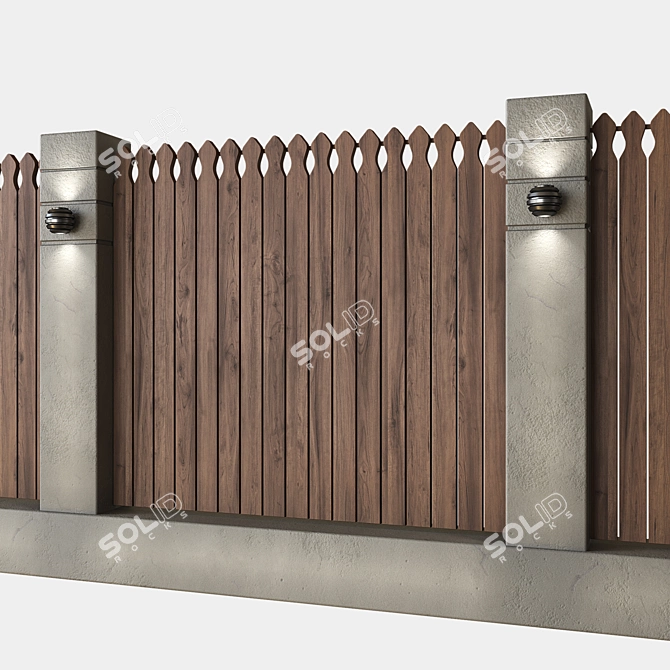 Modern Loft Fence Design 3D model image 2