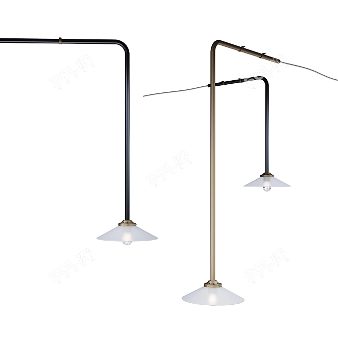 Elegant Ceiling Lamp Trio: Valerie Objects Set 3D model image 1