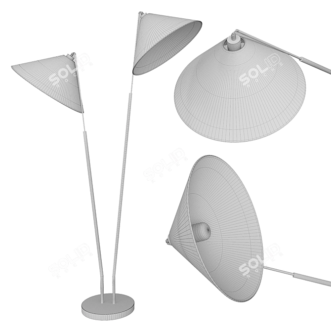 Modern Minimalist Floor Lamp 3D model image 2